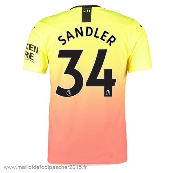 Maillot Foot Achat NO.34 Sandler Third Maillot Manchester City 2019 2020 Orange