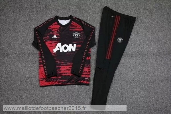 Maillot Foot Achat Survêtements Manchester United 2020 2021 Noir Rouge Marine