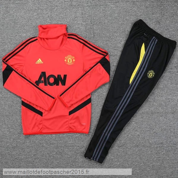 Maillot Foot Achat Survêtements Manchester United 2020 2021 Rouge Jaune Noir
