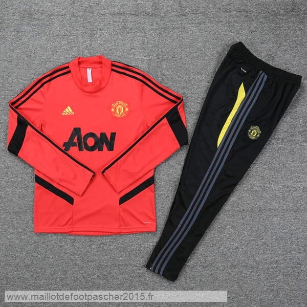 Maillot Foot Achat Survêtements Manchester United 2020 2021 Rouge Noir