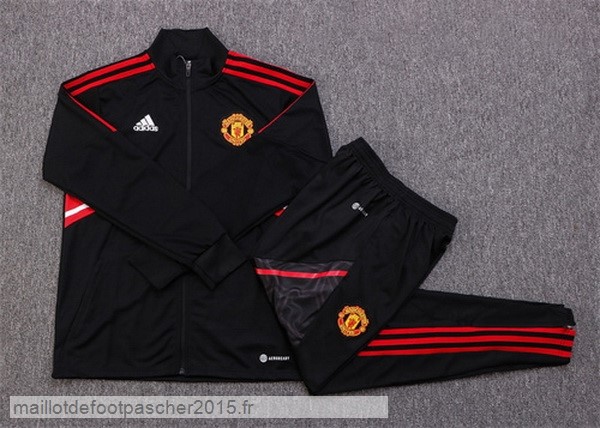 Maillot Foot Achat Survêtements Enfant Manchester United 2022 2023 Noir I Rouge