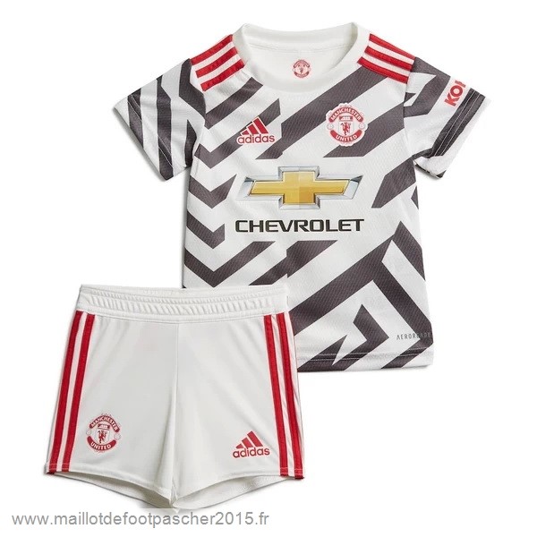 Maillot Foot Achat Third Conjunto De Enfant Manchester United 2020 2021 Blanc