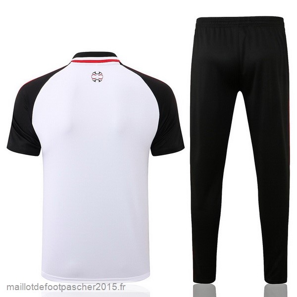 Maillot Foot Achat Ensemble Complet Polo Manchester United 2022 2023 Blanc Noir Rouge