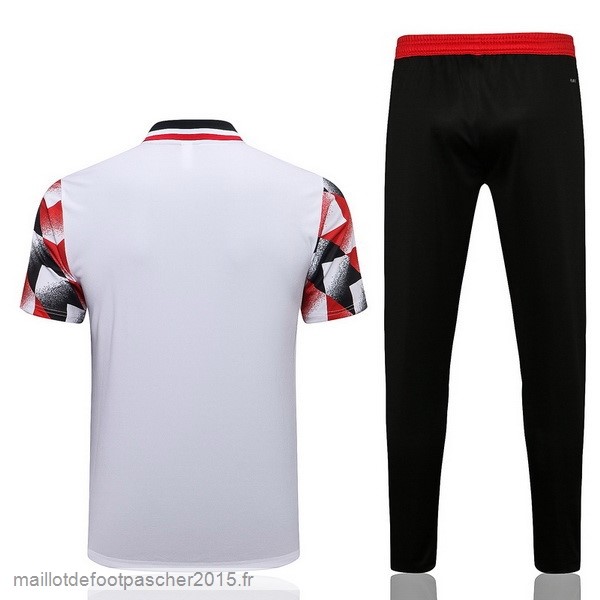 Maillot Foot Achat Ensemble Complet Polo Manchester United 2022 2023 Rouge Blanc Noir