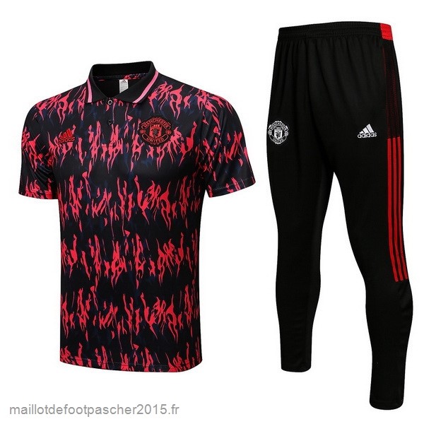 Maillot Foot Achat Ensemble Complet Polo Manchester United 2022 2023 Rouge I Noir