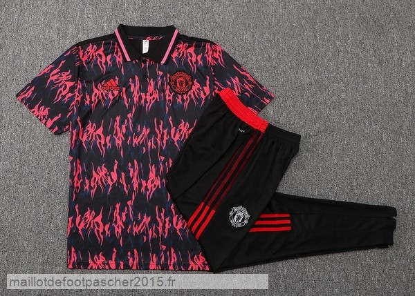 Maillot Foot Achat Ensemble Complet Polo Manchester United 2022 2023 Rouge I Noir