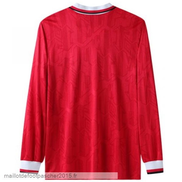 Maillot Foot Achat Domicile Manches Longues Manchester United Rétro 1992 1994 Rouge