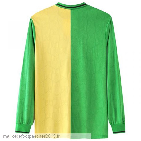 Maillot Foot Achat Third Manches Longues Manchester United Rétro 1992 1994 Vert Jaune