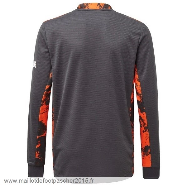 Maillot Foot Achat Domicile Manches Longues Gardien Manchester United 2020 2021 Gris
