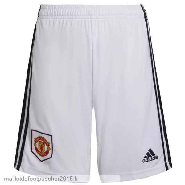 Maillot Foot Achat Domicile Pantalon Manchester United 2022 2023 Blanc
