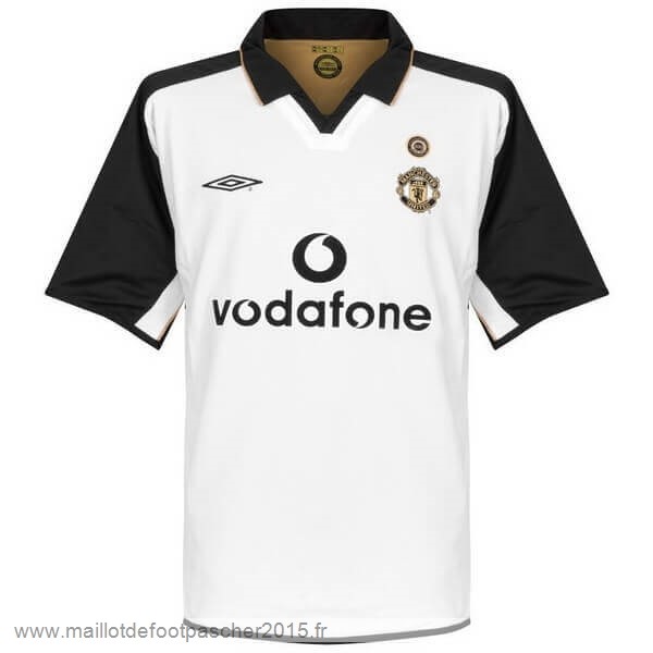 Maillot Foot Achat Exterieur Maillot Manchester United Rétro 2001 2002 Blanc