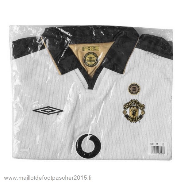 Maillot Foot Achat Exterieur Maillot Manchester United Rétro 2001 2002 Blanc