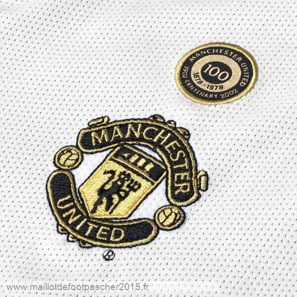 Maillot Foot Achat Exterieur Maillot Manchester United Rétro 2001 2002 Blanc