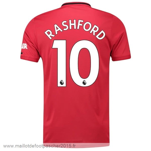 Maillot Foot Achat NO.10 Rashford Domicile Maillot Manchester United 2019 2020 Rouge