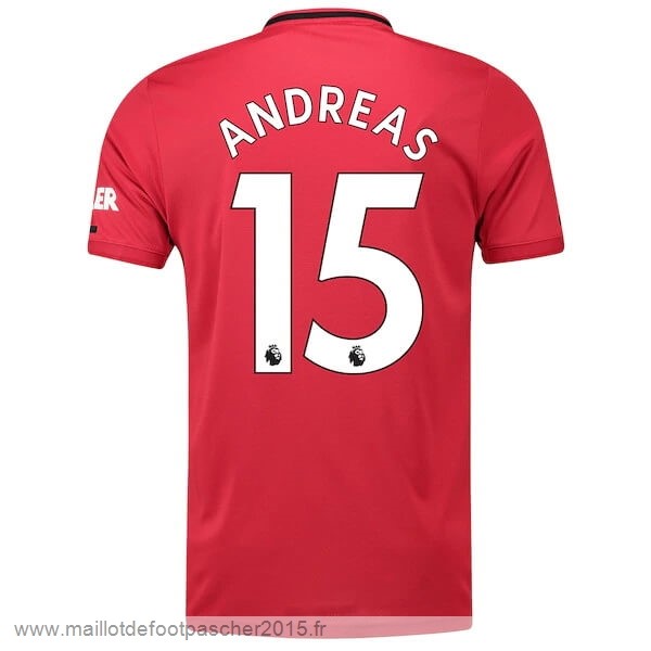 Maillot Foot Achat NO.15 Andreas Domicile Maillot Manchester United 2019 2020 Rouge