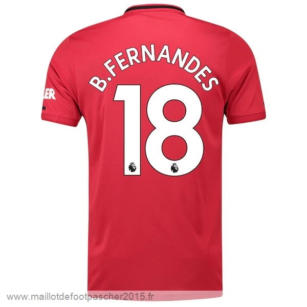 Maillot Foot Achat NO.18 B. Fernandes Domicile Maillot Manchester United 2019 2020 Rouge