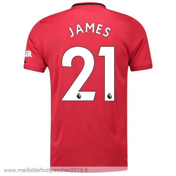 Maillot Foot Achat NO.21 James Domicile Maillot Manchester United 2019 2020 Rouge