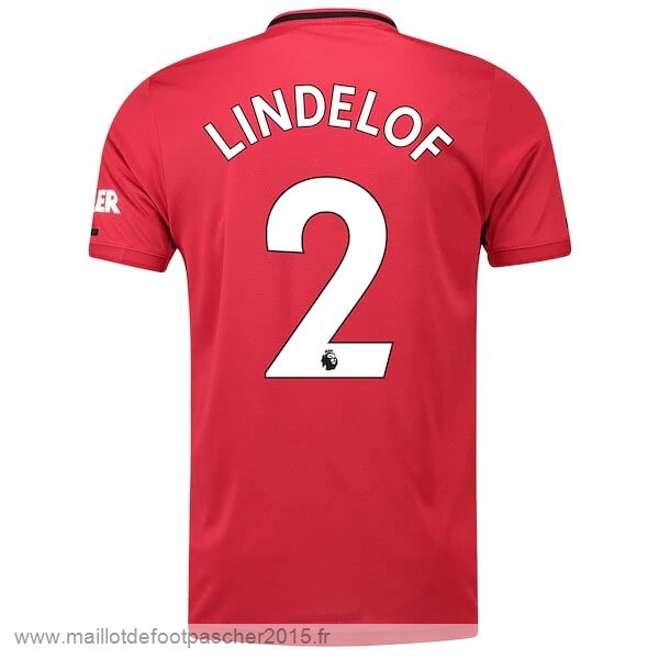 Maillot Foot Achat NO.2 Lindelof Domicile Maillot Manchester United 2019 2020 Rouge