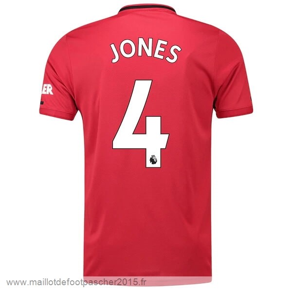 Maillot Foot Achat NO.4 Jones Domicile Maillot Manchester United 2019 2020 Rouge