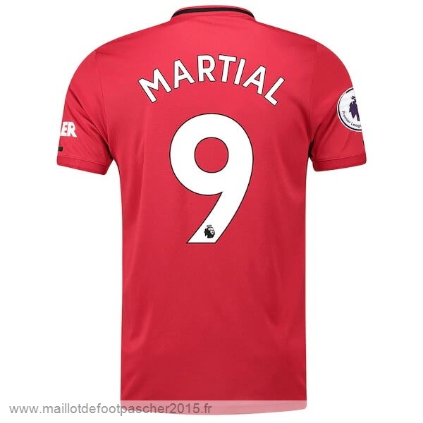 Maillot Foot Achat NO.9 Martial Domicile Maillot Manchester United 2019 2020 Rouge