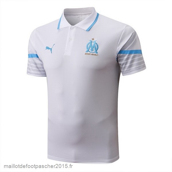 Maillot Foot Achat Polo Marseille 2022 2023 Blanc Bleu