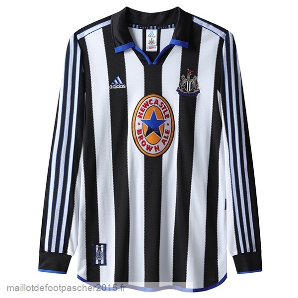 Maillot Foot Achat Domicile Manches Longues Newcastle United Rétro 1999 2000 Blanc
