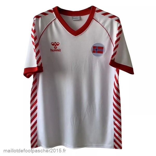 Maillot Foot Achat Exterieur Maillot Norvège Rétro 1984 Blanc