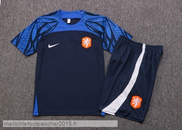 Maillot Foot Achat Entrainement Ensemble Complet Pays Bas 2022 Bleu I Marine