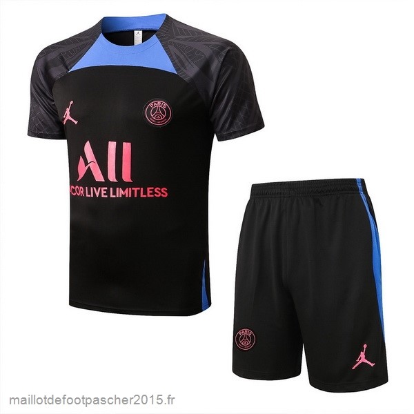 Maillot Foot Achat Entrainement Ensemble Complet Paris Saint Germain 2022 2023 Noir I Bleu