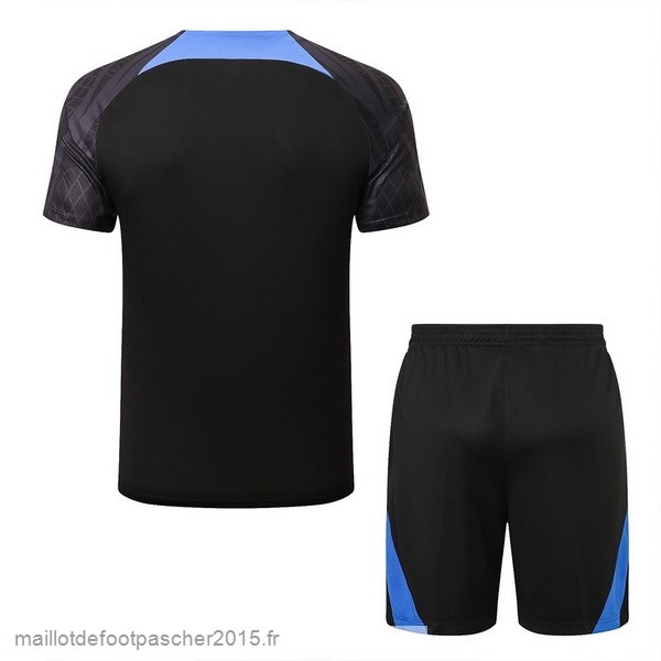 Maillot Foot Achat Entrainement Ensemble Complet Paris Saint Germain 2022 2023 Noir I Bleu