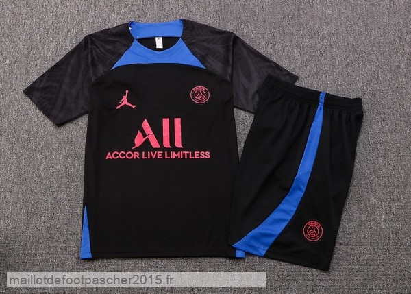 Maillot Foot Achat Entrainement Ensemble Complet Paris Saint Germain 2022 2023 Noir I Bleu