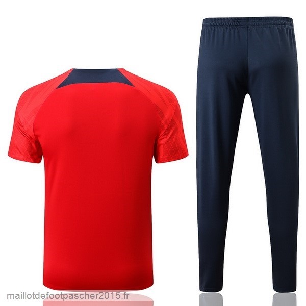 Maillot Foot Achat Entrainement Ensemble Complet Paris Saint Germain 2022 2023 Rouge Bleu