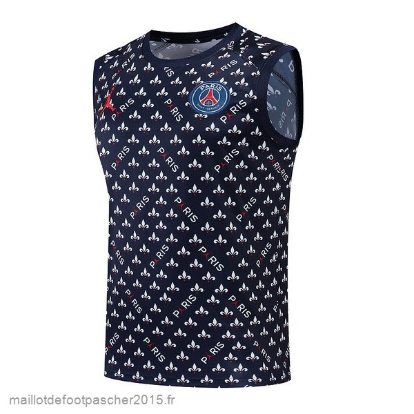 Maillot Foot Achat Entrainement Sans Manches Paris Saint Germain 2022 2023 Bleu Marine