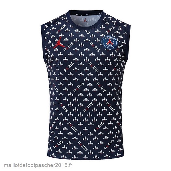 Maillot Foot Achat Entrainement Sans Manches Paris Saint Germain 2022 2023 Bleu Marine