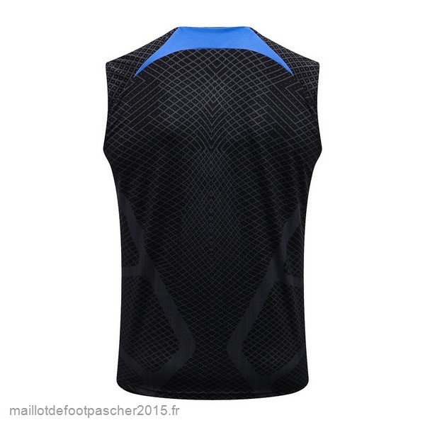 Maillot Foot Achat Entrainement Sans Manches Paris Saint Germain 2022 2023 Noir I Bleu Rouge