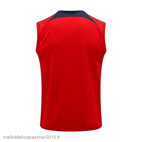 Maillot Foot Achat Entrainement Sans Manches Paris Saint Germain 2022 2023 Rouge