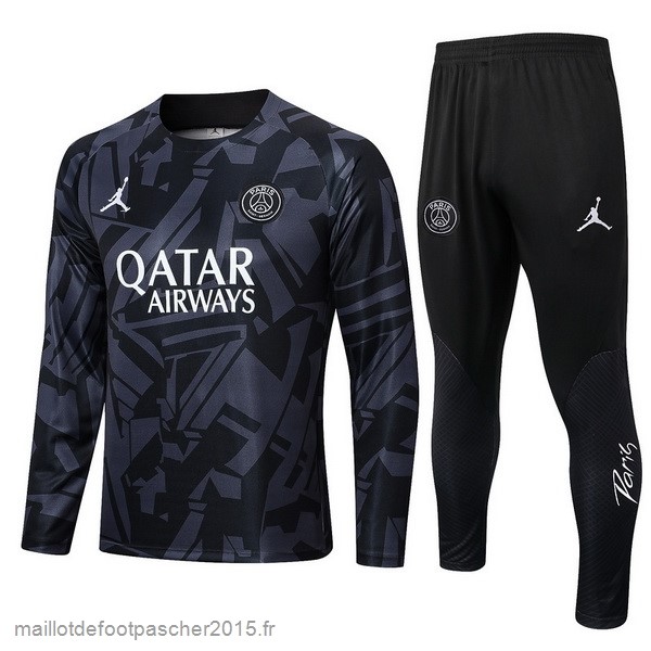 Maillot Foot Achat Survêtements Enfant Paris Saint Germain 2022 2023 Gris Noir