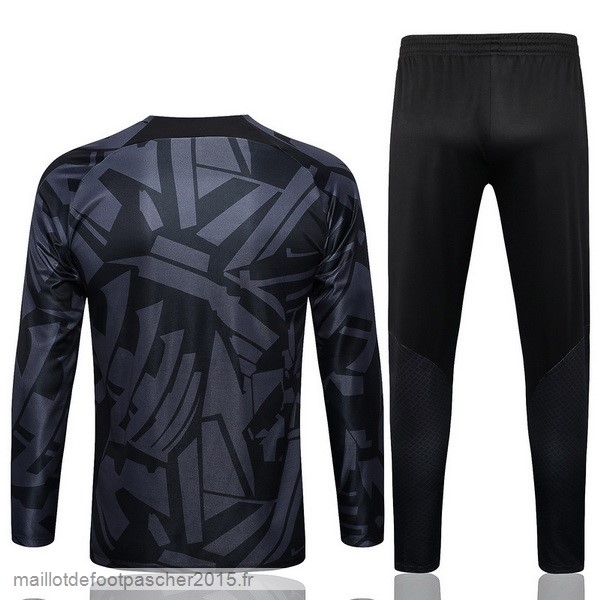 Maillot Foot Achat Survêtements Enfant Paris Saint Germain 2022 2023 Gris Noir