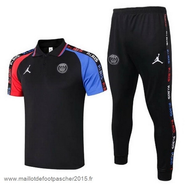 Maillot Foot Achat Ensemble Complet Polo Paris Saint Germain 2020 2021 Noir Bleu