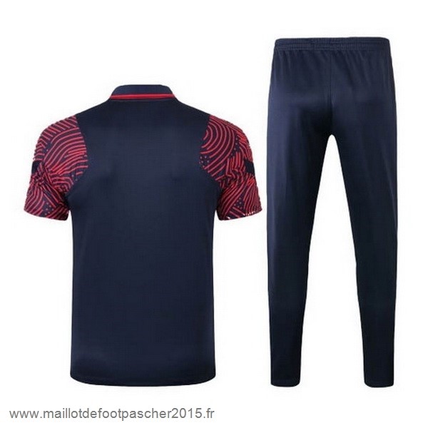 Maillot Foot Achat Ensemble Complet Polo Paris Saint Germain 2020 2021 Noir Rouge