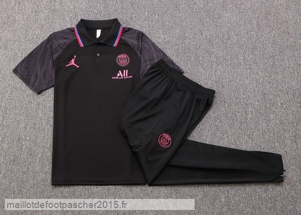Maillot Foot Achat Ensemble Complet Polo Paris Saint Germain 2022 2023 Noir
