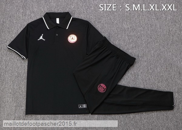 Maillot Foot Achat Ensemble Complet Polo Paris Saint Germain 2022 2023 Noir