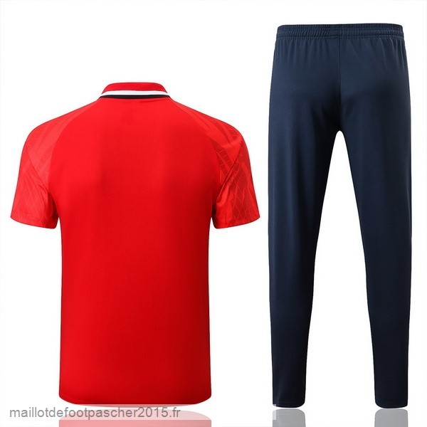 Maillot Foot Achat Ensemble Complet Polo Paris Saint Germain 2022 2023 Rouge Bleu Marine