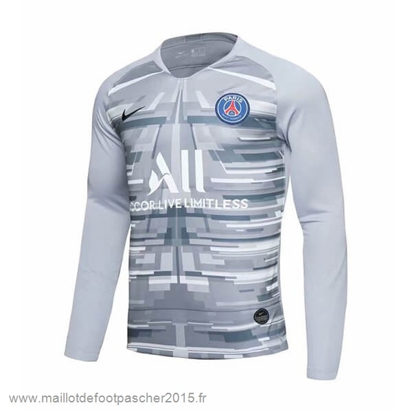Maillot Foot Achat Domicile Manches Longues Gardien Paris Saint Germain 2019 2020 Gris