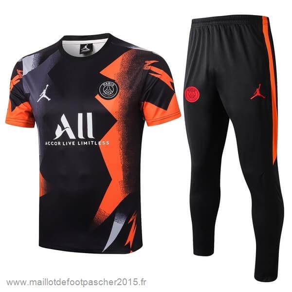 Maillot Foot Achat Entrainement Conjunto Completo Paris Saint Germain 2019 2020 Noir Orange
