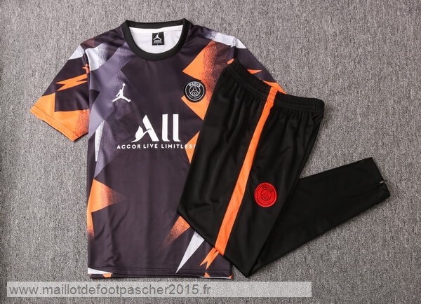 Maillot Foot Achat Entrainement Conjunto Completo Paris Saint Germain 2019 2020 Noir Orange
