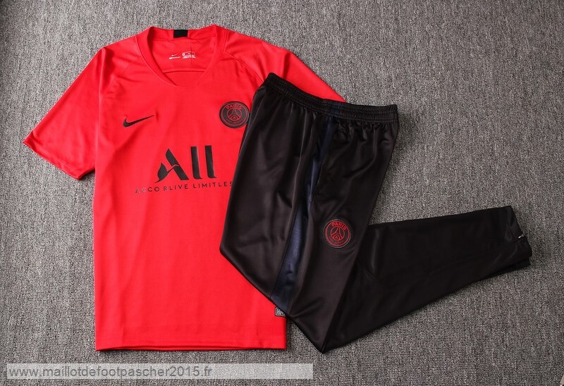 Maillot Foot Achat Entrainement Conjunto Completo Paris Saint Germain 2019 2020 Rouge Noir