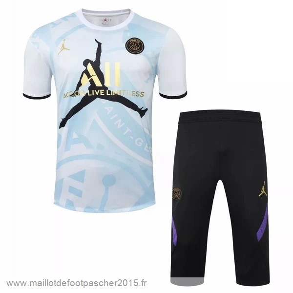 Maillot Foot Achat Entrainement Ensemble Complet Paris Saint Germain 2020 2021 Blanc Noir