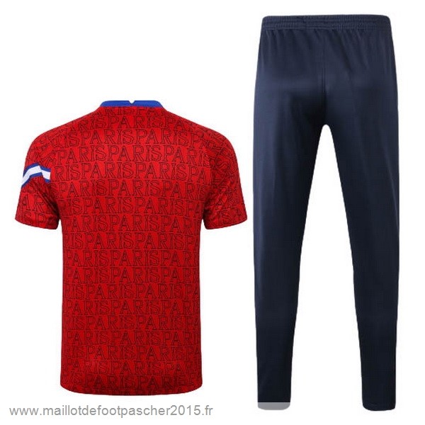 Maillot Foot Achat Entrainement Ensemble Complet Paris Saint Germain 2020 2021 Rouge Noir