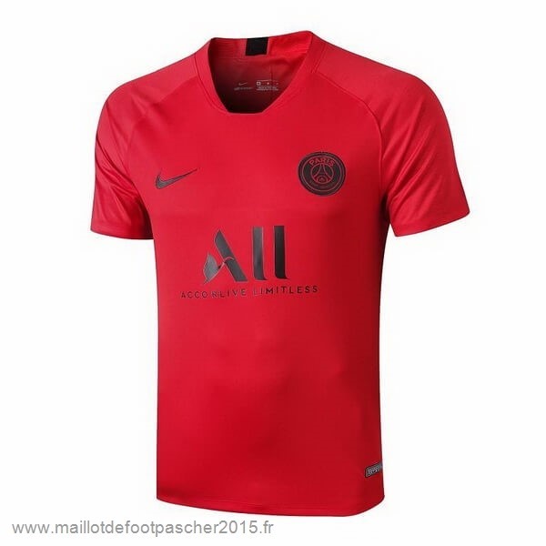 Maillot Foot Achat Entrainement Paris Saint Germain 2019 2020 Noir Rouge